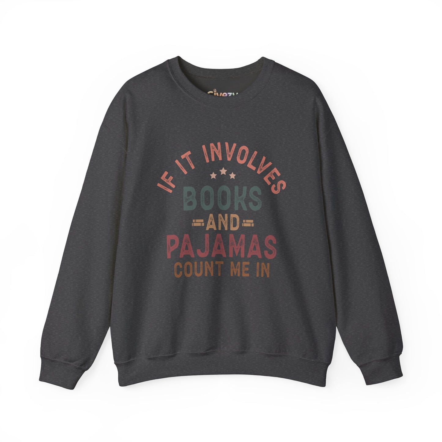 Wenn es um Bücher und Pyjamas geht Rundhals-Sweatshirt
