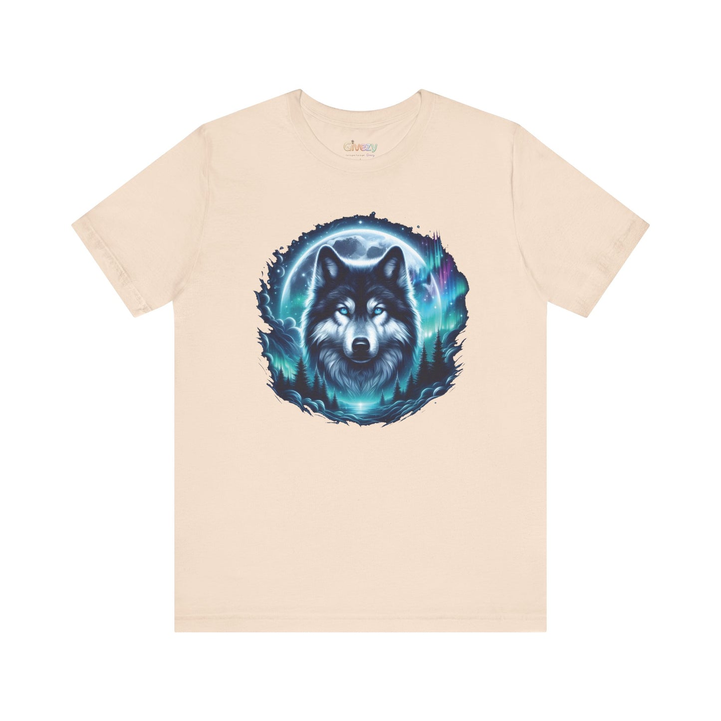 Northern Wolf Glow Unisex Grafik-T-Shirt