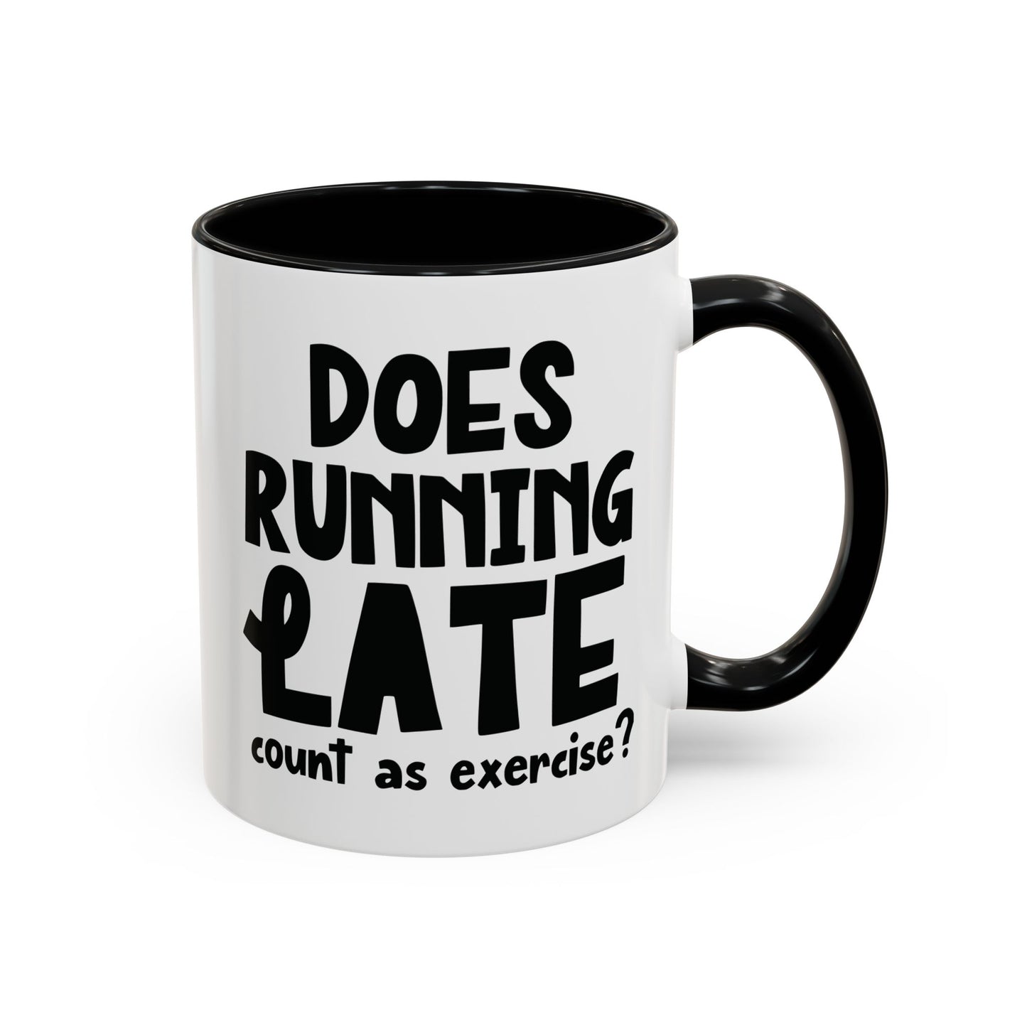 Zählt Zuspätkommen als Sport? - Zweifarbige Tasse (325 ml/443 ml)
