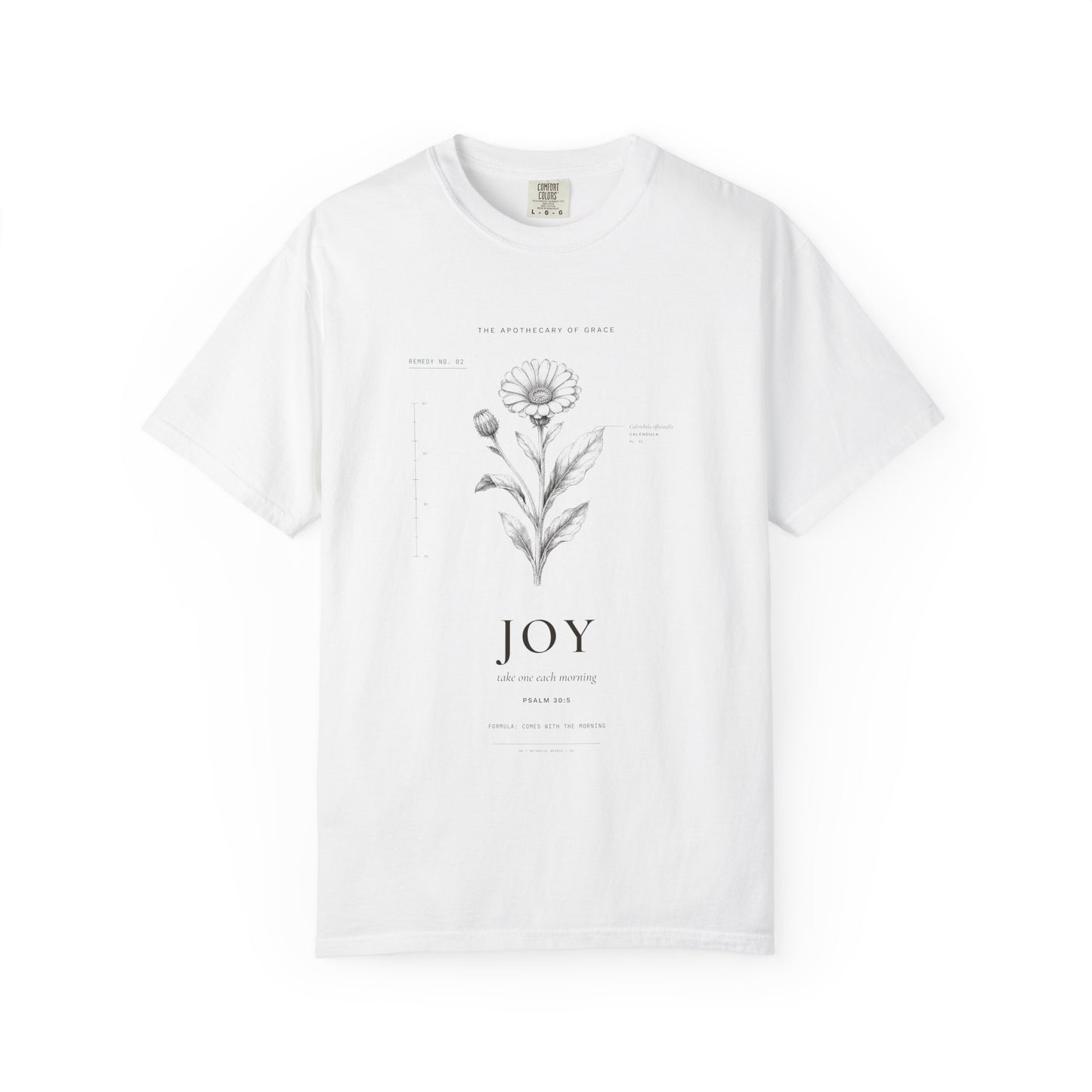 Joy - Vintage Botanical Scripture Unisex T-Shirt, Psalm 30:5 Bible Verse Tee, Christian Gift for Encouragement, Editorial Faith Apparel