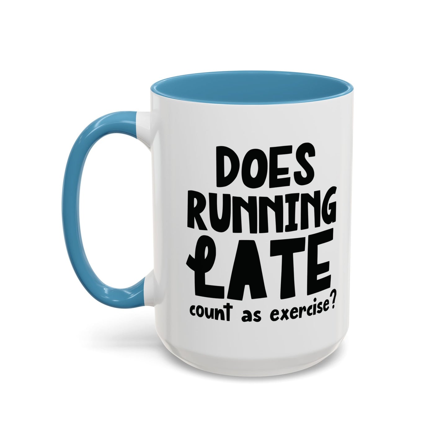 Zählt Zuspätkommen als Sport? - Zweifarbige Tasse (325 ml/443 ml)