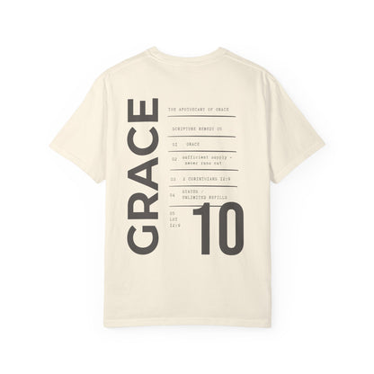 Grace - Personalized Number Scripture Unisex T-Shirt, 2 Corinthians 12:9 Bible Verse Tee, Christian Gift for Recovery, Modern Streetwear Faith