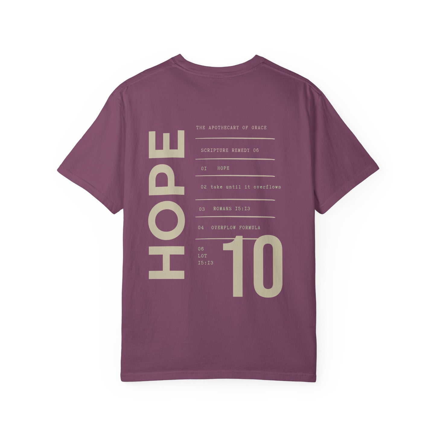 Hope - Personalized Number Scripture Unisex T-Shirt, Romans 15:13 Bible Verse Tee, Christian Gift for Long Waits, Modern Streetwear Faith