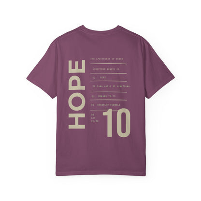 Hope - Personalized Number Scripture Unisex T-Shirt, Romans 15:13 Bible Verse Tee, Christian Gift for Long Waits, Modern Streetwear Faith