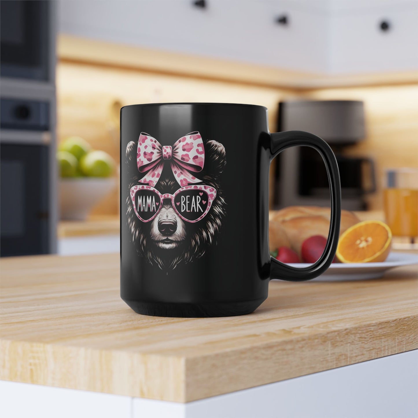 Mama Bear - Schwarze Tasse (325 ml/444 ml)