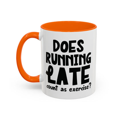 Zählt Zuspätkommen als Sport? - Zweifarbige Tasse (325 ml/443 ml)