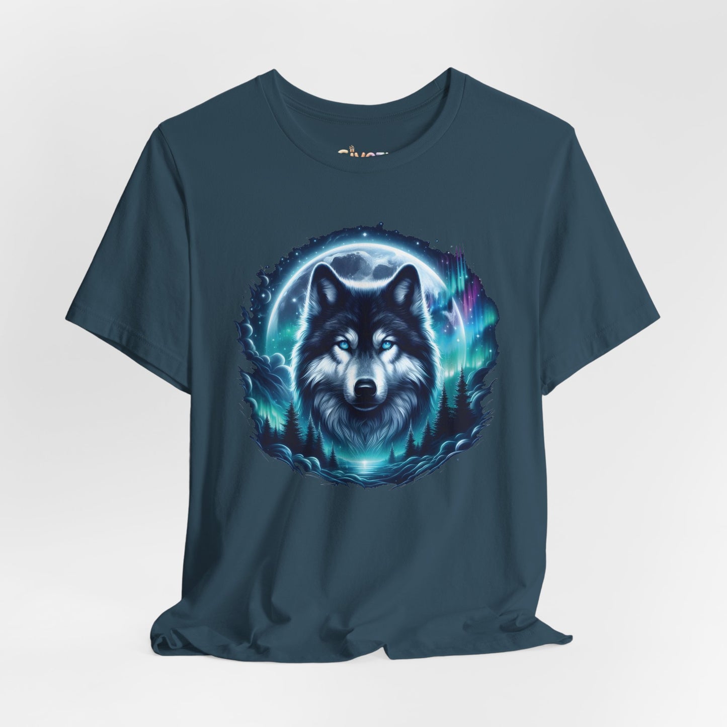 Northern Wolf Glow Unisex Grafik-T-Shirt