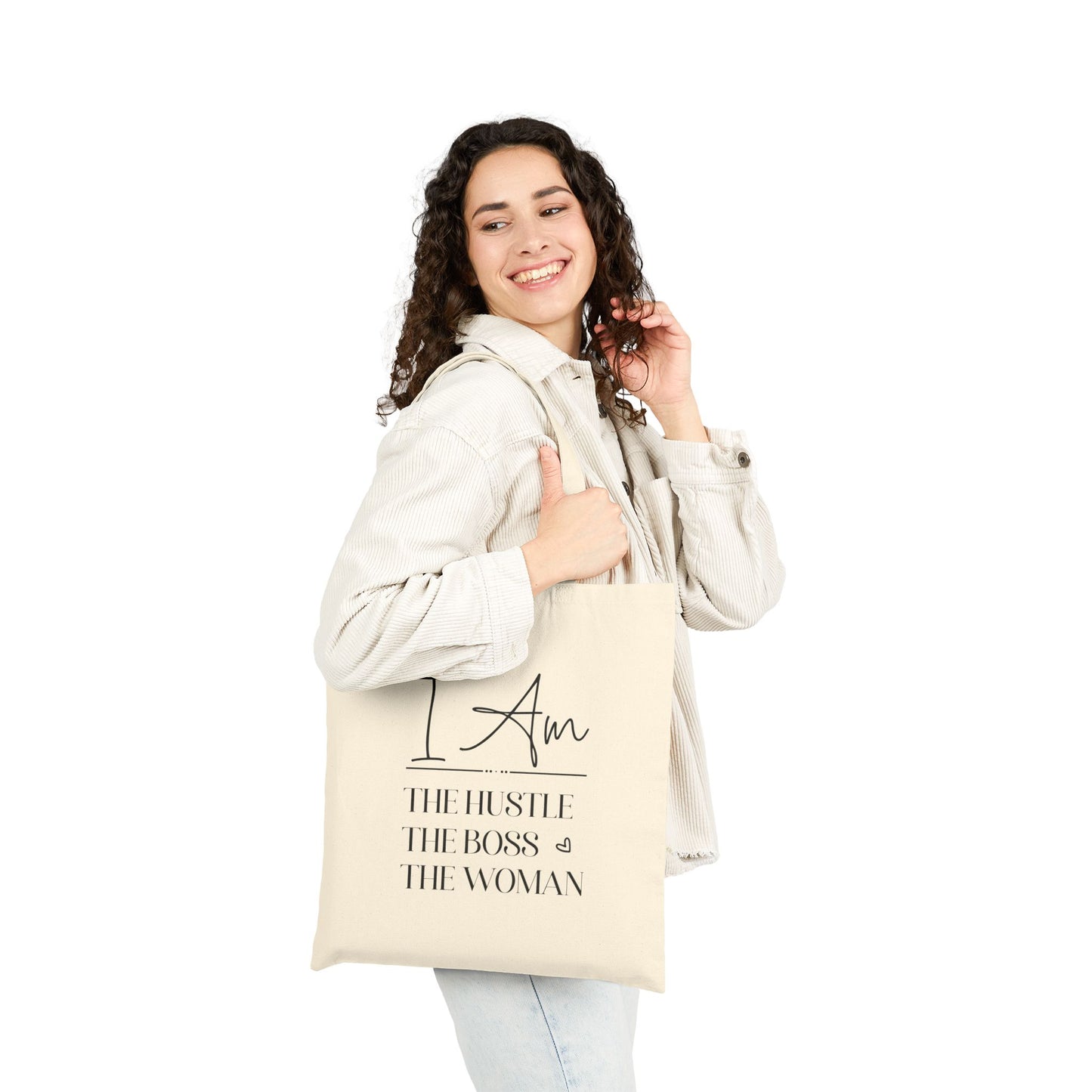 Ich bin der Hustle, der Boss, die Frau – Canvas-Tragetasche