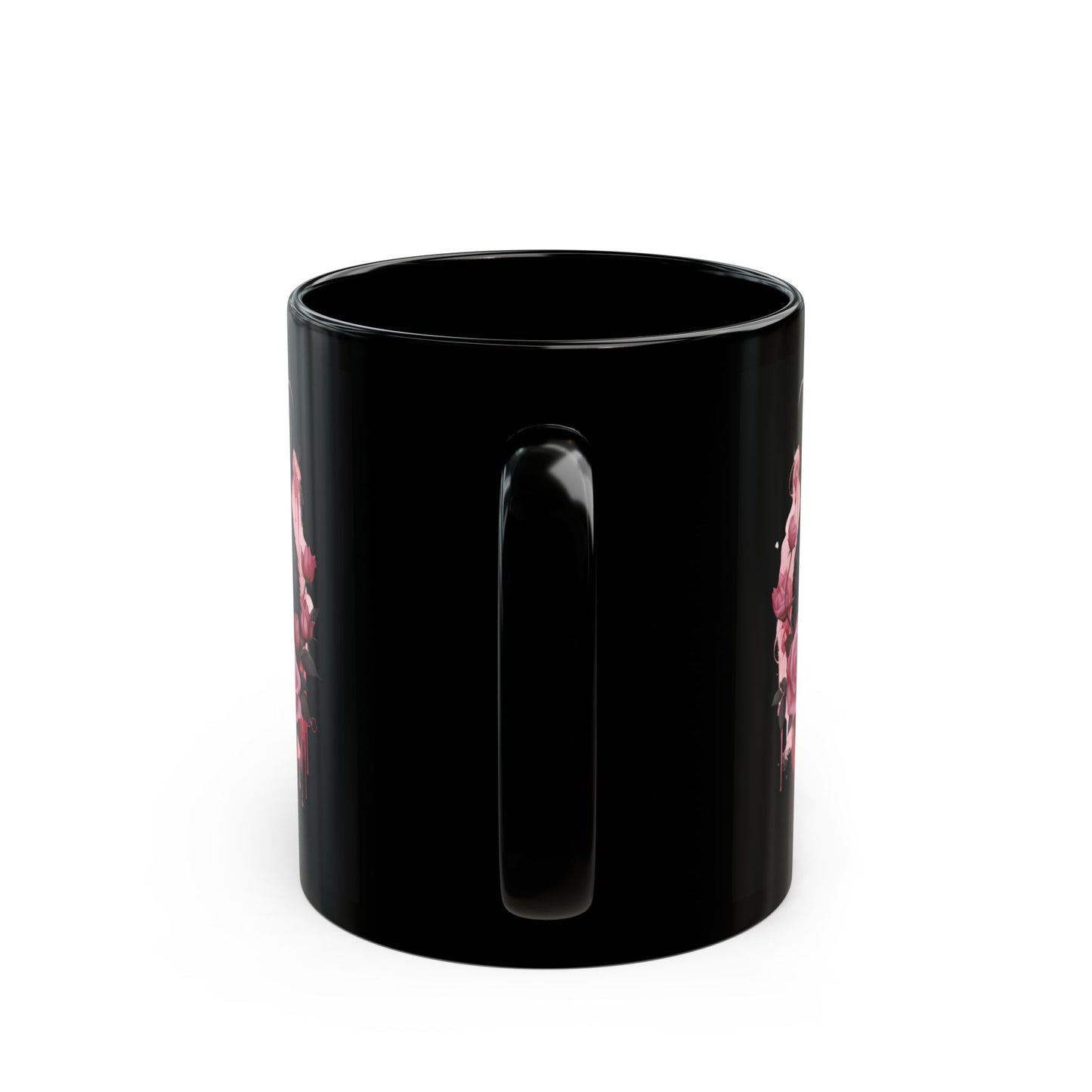 Panther Rose – Schwarze Tasse (325ml/444ml)