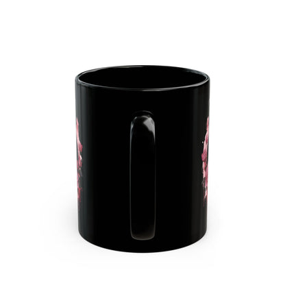 Panther Rose – Schwarze Tasse (325ml/444ml)