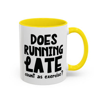 Zählt Zuspätkommen als Sport? - Zweifarbige Tasse (325 ml/443 ml)