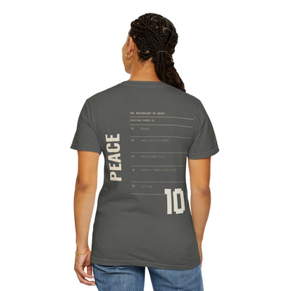 Peace - Personalized Number Scripture Unisex T-Shirt, Philippians 4:6-7 Bible Verse Tee, Christian Gift for Anxiety, Modern Streetwear Faith