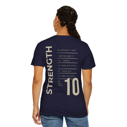 Strength - Personalized Number Scripture Unisex T-Shirt, Isaiah 40:31 Bible Verse Tee, Christian Gift for Caregivers, Modern Streetwear Faith