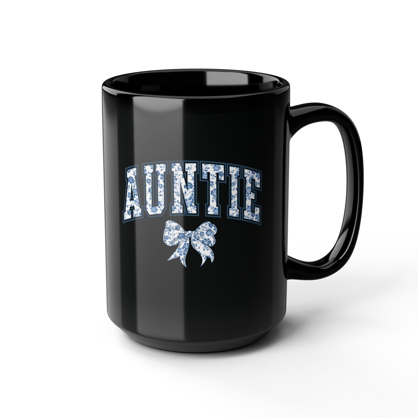 Tante Chinoiserie-Schleife – Schwarze Tasse (325 ml/443 ml)