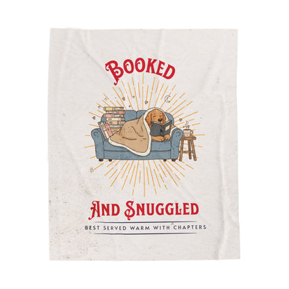 Booked and Snuggled Kuschelige Ultraweiche Velours-Decke