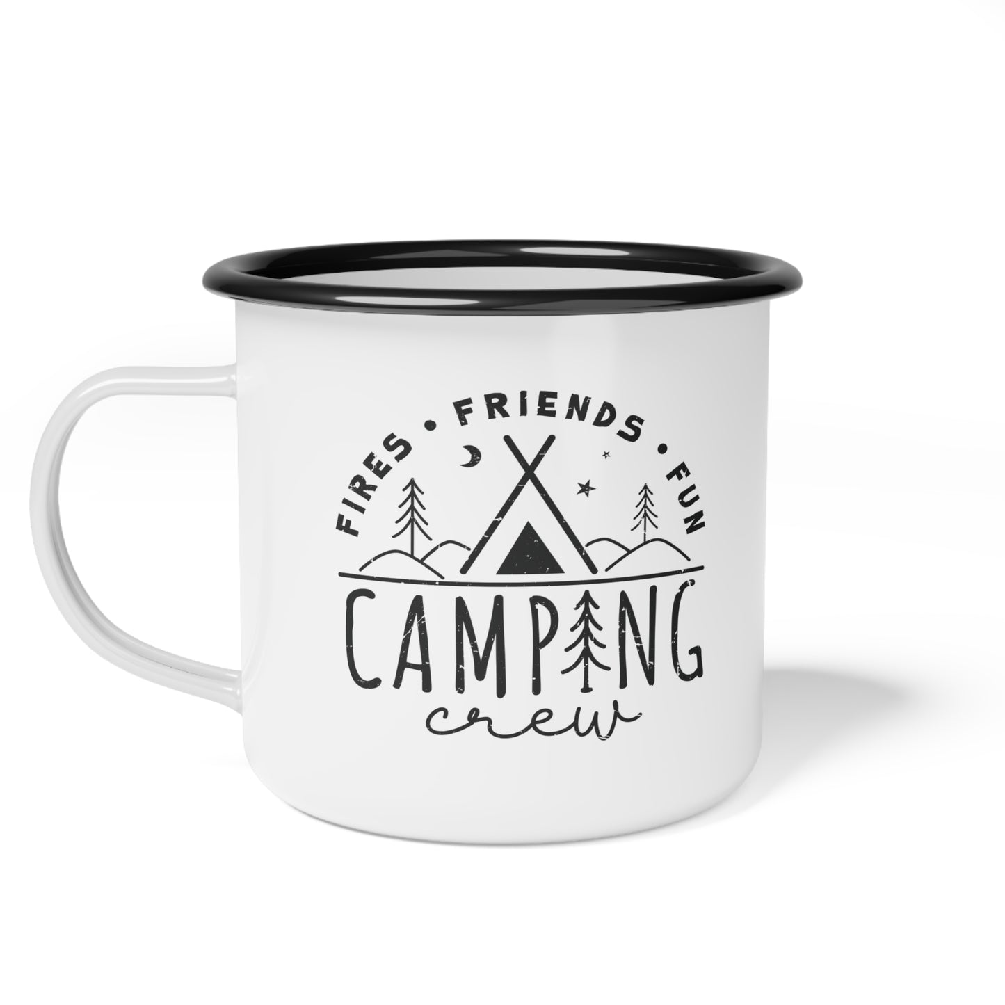 Camping Crew Emaille-Lagerfeuerbecher (350 ml)