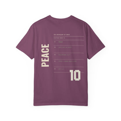 Peace - Personalized Number Scripture Unisex T-Shirt, Philippians 4:6-7 Bible Verse Tee, Christian Gift for Anxiety, Modern Streetwear Faith
