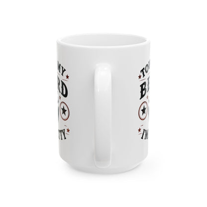 Berühre meinen Bart - Weiße Tasse (325ml/444ml)