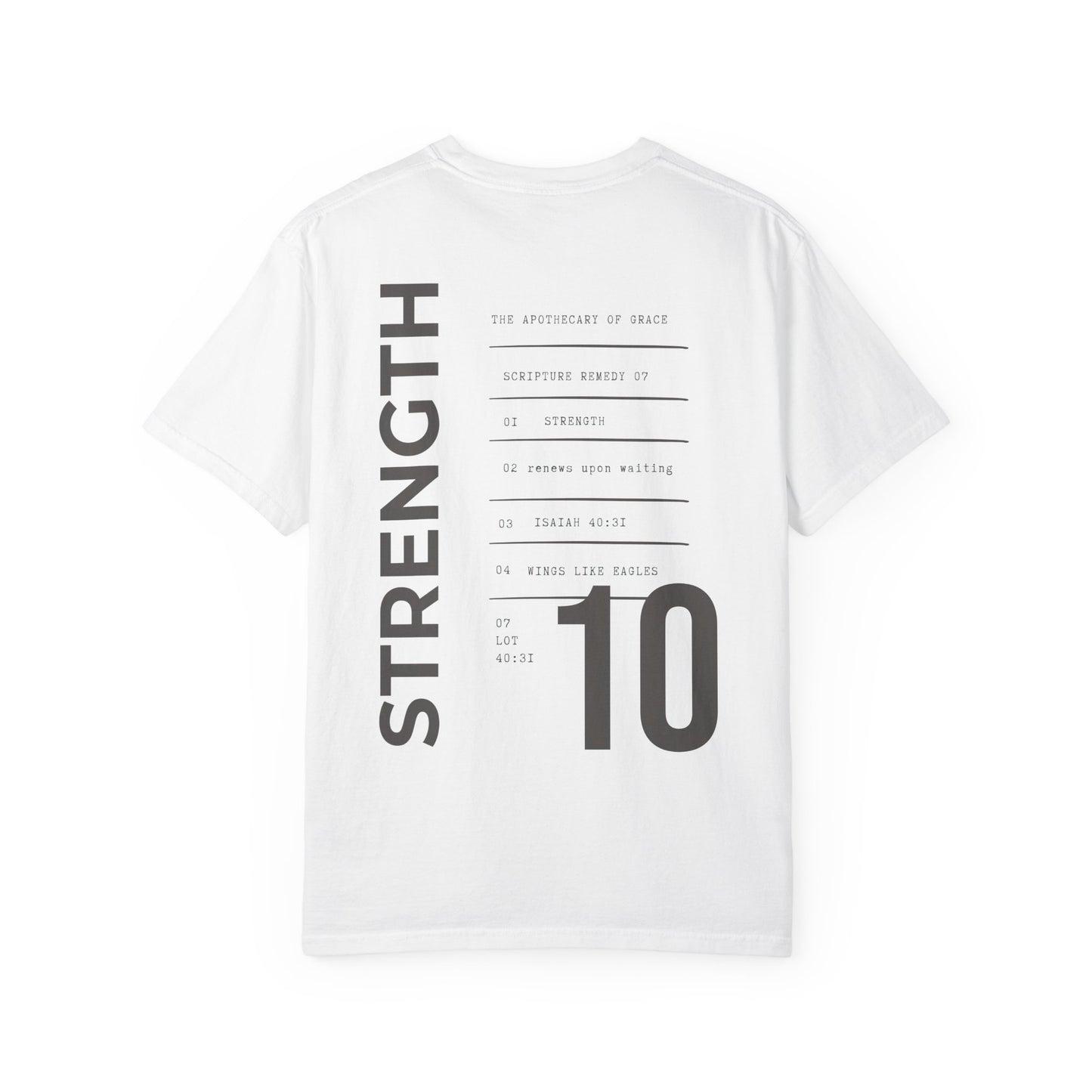 Strength - Personalized Number Scripture Unisex T-Shirt, Isaiah 40:31 Bible Verse Tee, Christian Gift for Caregivers, Modern Streetwear Faith