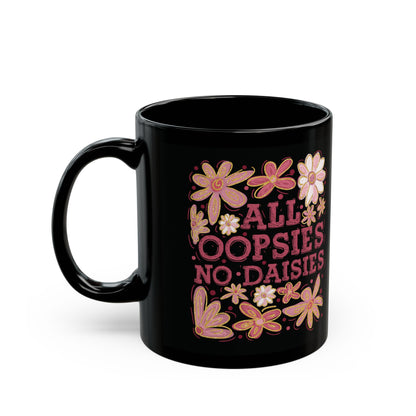 Alle Hopplas keine Gänseblümchen - Schwarze Tasse (325ml/444ml)