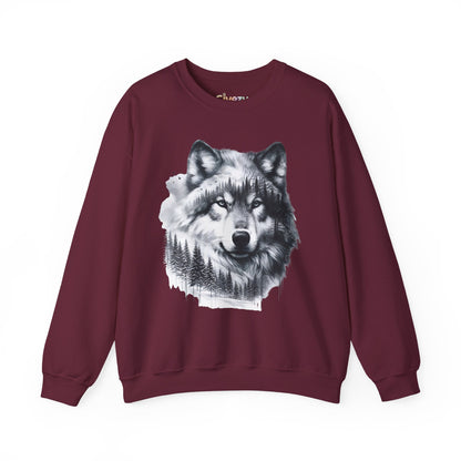 Forest Wolf Unisex Rundhals-Sweatshirt
