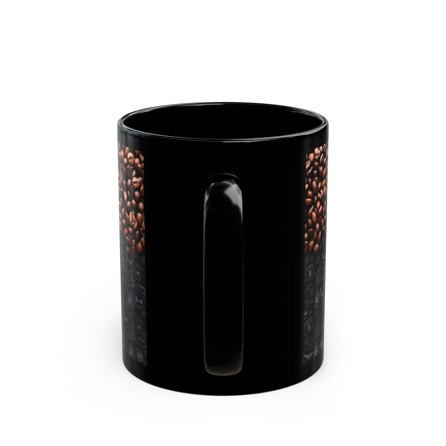 Nightmare Before Coffee - Beidseitig bedruckte schwarze Tasse (325ml/440ml)