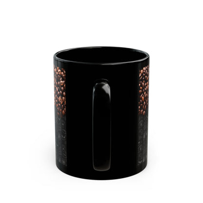 Nightmare Before Coffee - Beidseitig bedruckte schwarze Tasse (325ml/440ml)