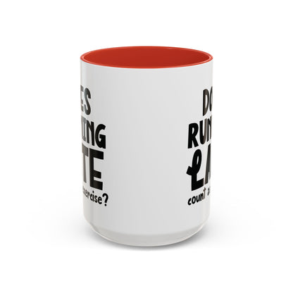 Zählt Zuspätkommen als Sport? - Zweifarbige Tasse (325 ml/443 ml)