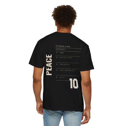 Peace - Personalized Number Scripture Unisex T-Shirt, Philippians 4:6-7 Bible Verse Tee, Christian Gift for Anxiety, Modern Streetwear Faith