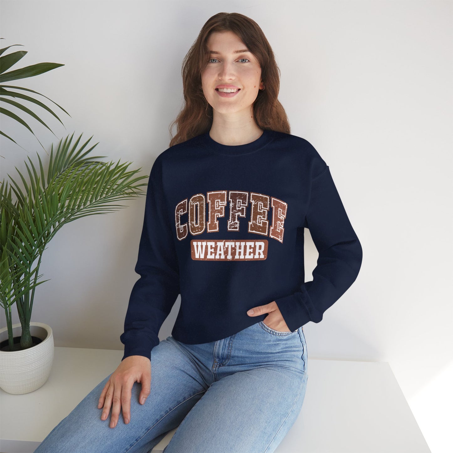 Kaffee-Wetter Unisex Rundhals-Sweatshirt