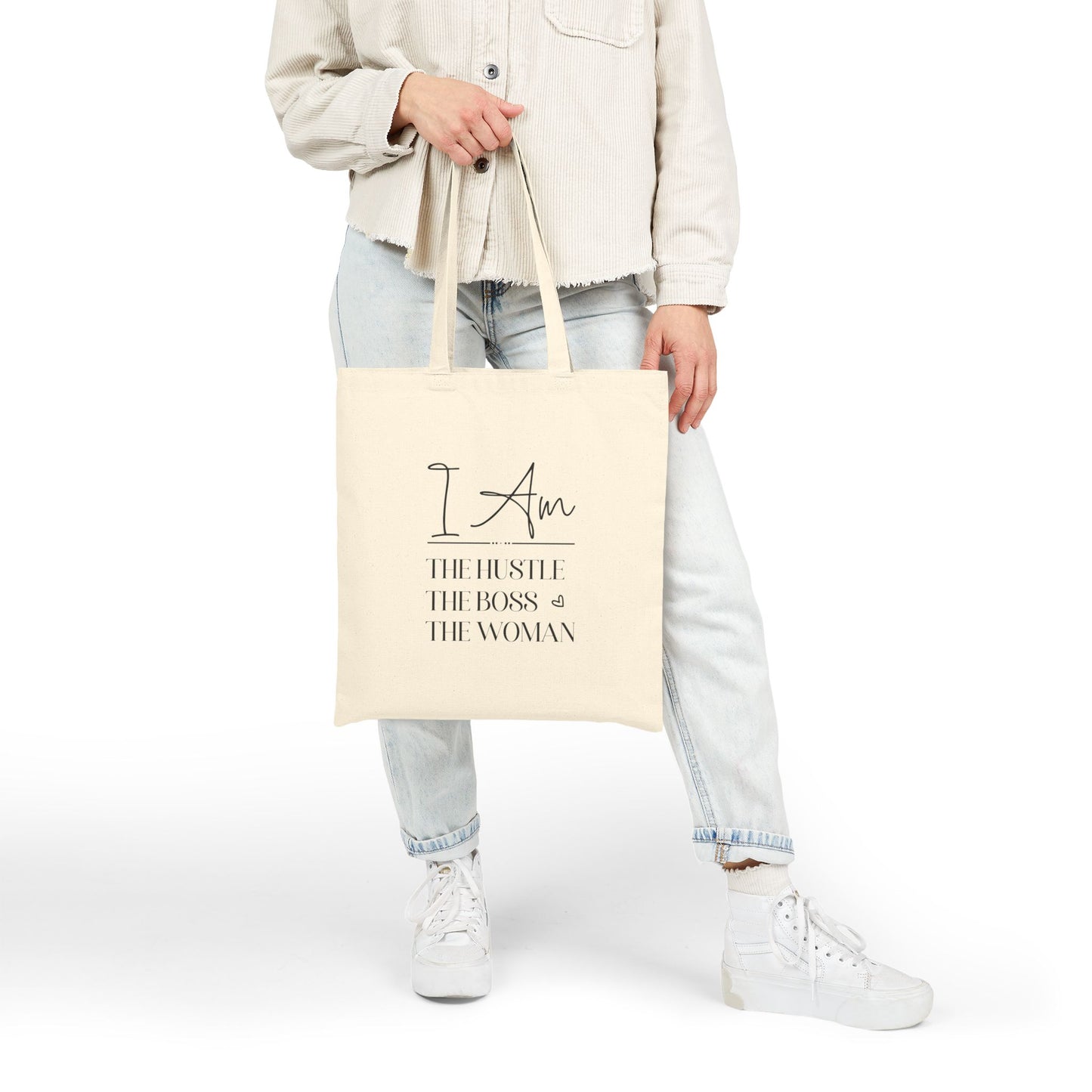 Ich bin der Hustle, der Boss, die Frau – Canvas-Tragetasche