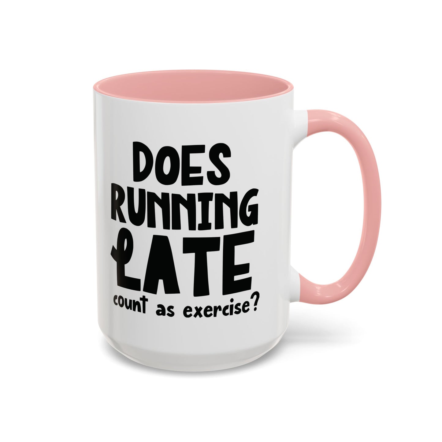 Zählt Zuspätkommen als Sport? - Zweifarbige Tasse (325 ml/443 ml)