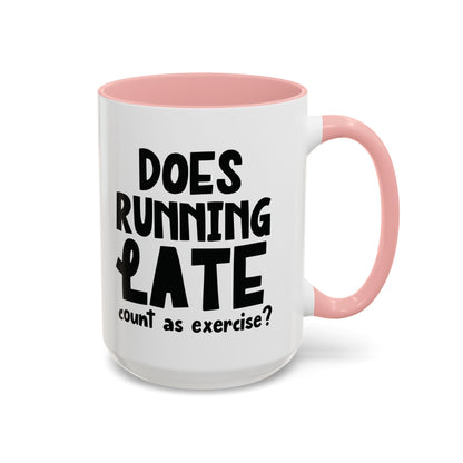 Zählt Zuspätkommen als Sport? - Zweifarbige Tasse (325 ml/443 ml)