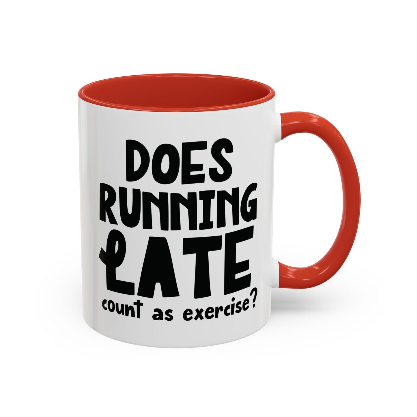 Zählt Zuspätkommen als Sport? - Zweifarbige Tasse (325 ml/443 ml)