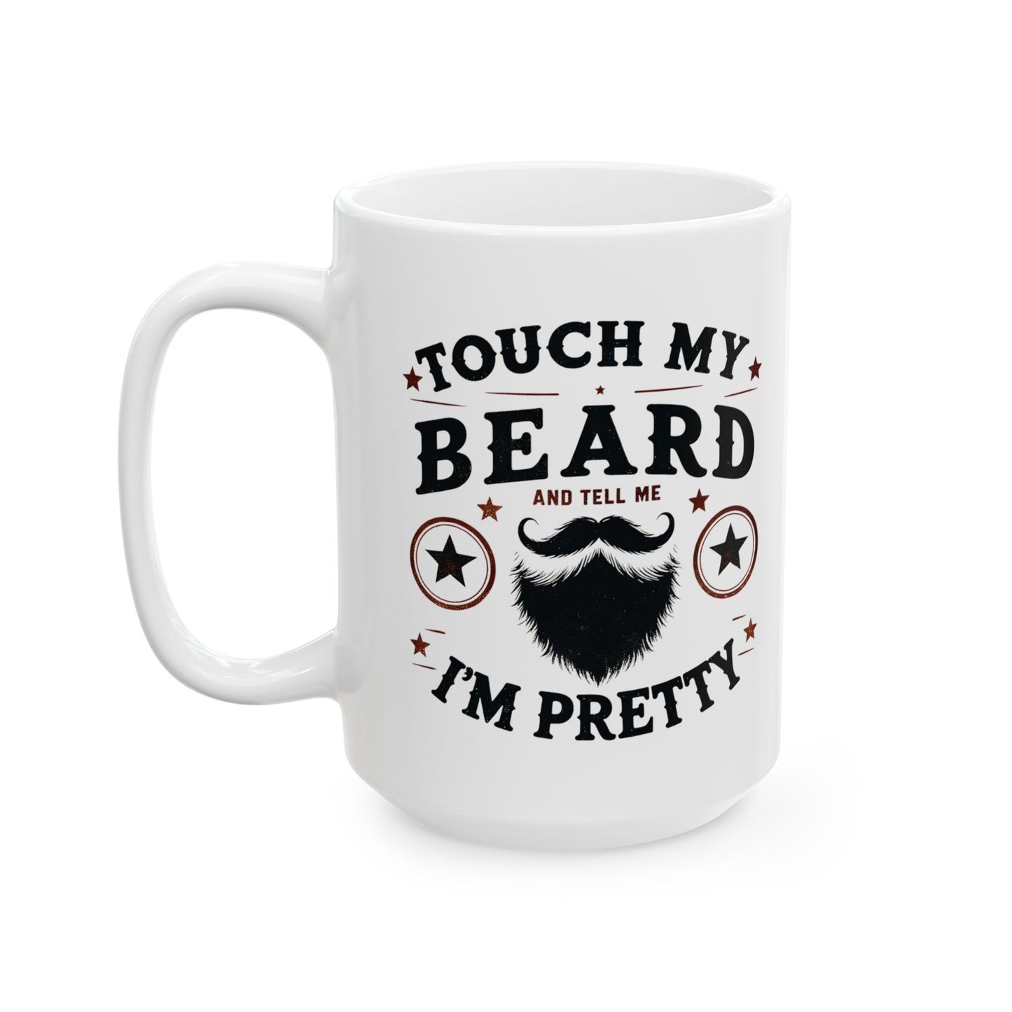 Berühre meinen Bart - Weiße Tasse (325ml/444ml)