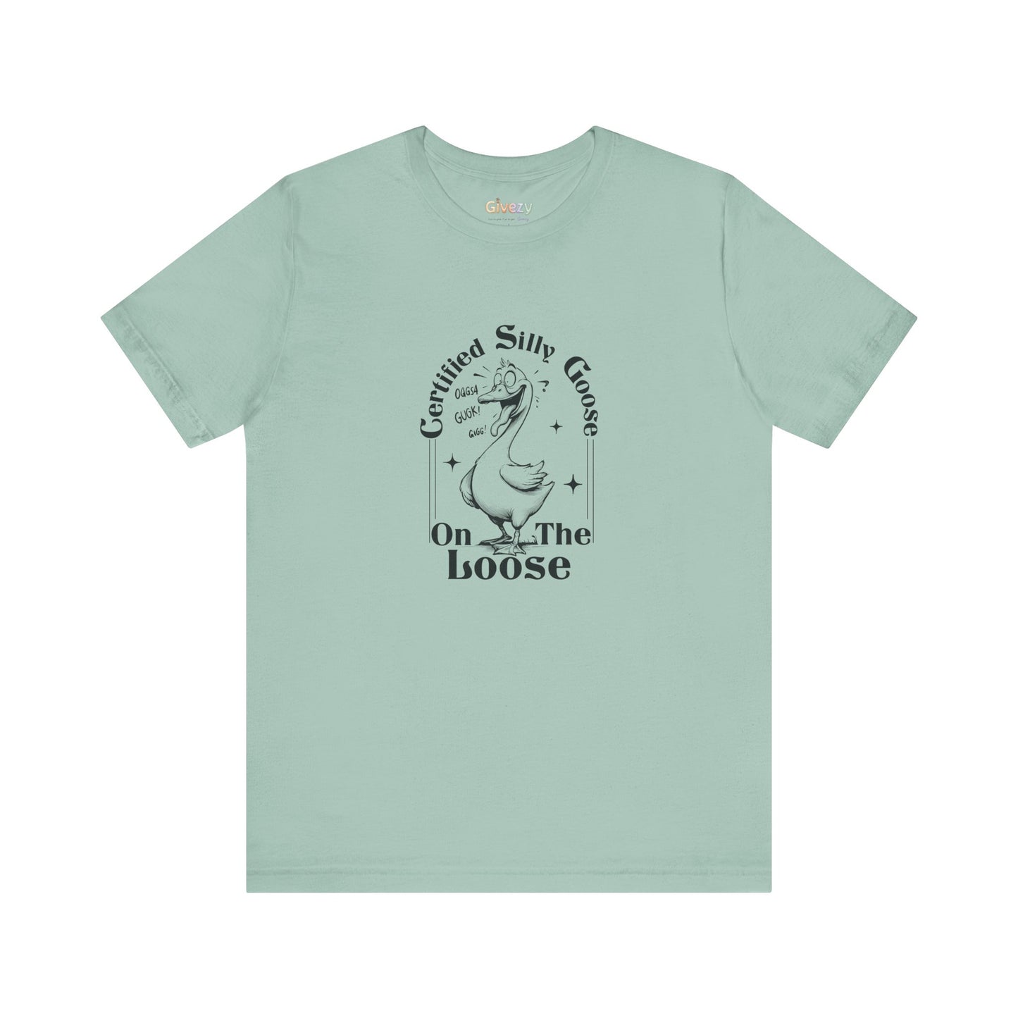 Zertifizierte „Verrückte Gans auf freiem Fuß“ — Unisex-Grafik-T-Shirt