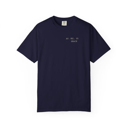 Grace - Personalized Number Scripture Unisex T-Shirt, 2 Corinthians 12:9 Bible Verse Tee, Christian Gift for Recovery, Modern Streetwear Faith