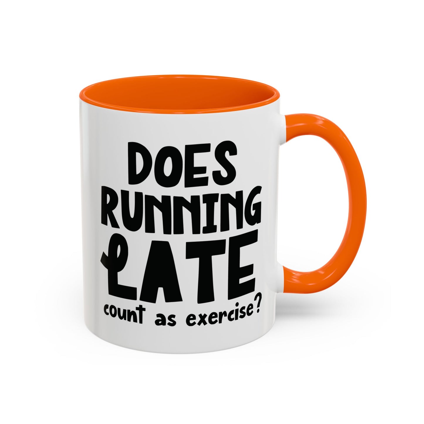Zählt Zuspätkommen als Sport? - Zweifarbige Tasse (325 ml/443 ml)