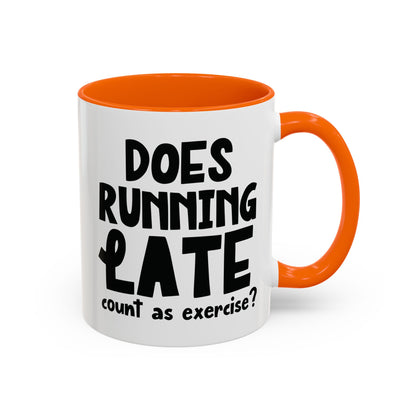 Zählt Zuspätkommen als Sport? - Zweifarbige Tasse (325 ml/443 ml)