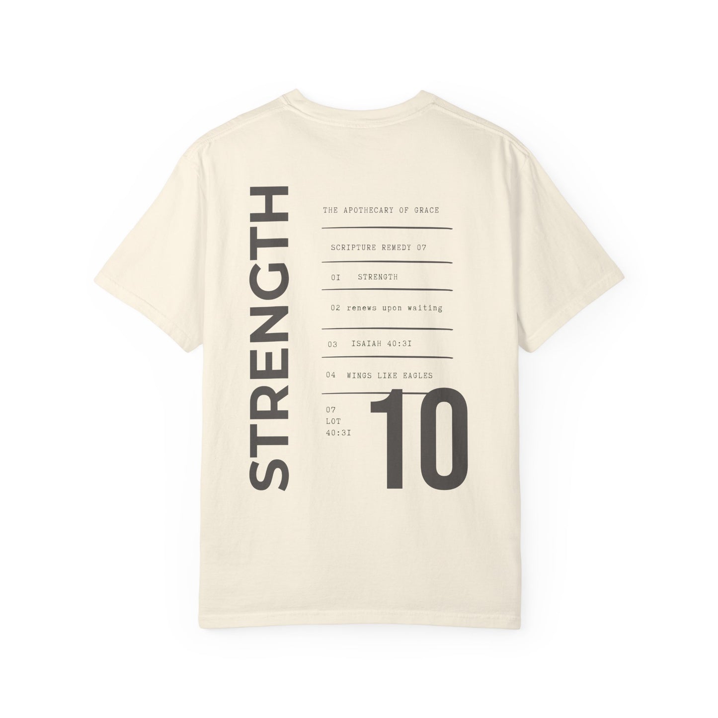 Strength - Personalized Number Scripture Unisex T-Shirt, Isaiah 40:31 Bible Verse Tee, Christian Gift for Caregivers, Modern Streetwear Faith
