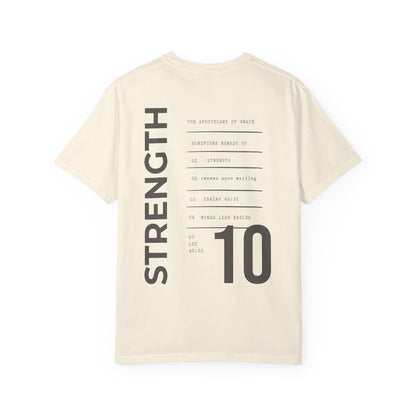 Strength - Personalized Number Scripture Unisex T-Shirt, Isaiah 40:31 Bible Verse Tee, Christian Gift for Caregivers, Modern Streetwear Faith