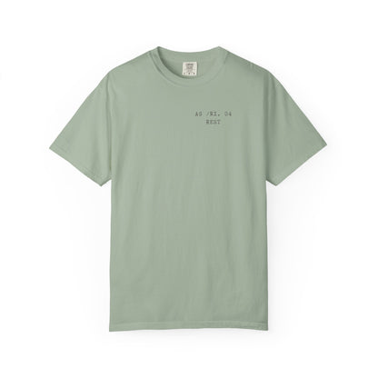 Rest - Personalized Number Scripture Unisex T-Shirt, Matthew 11:28 Bible Verse Tee, Christian Gift for Burnout, Modern Streetwear Faith