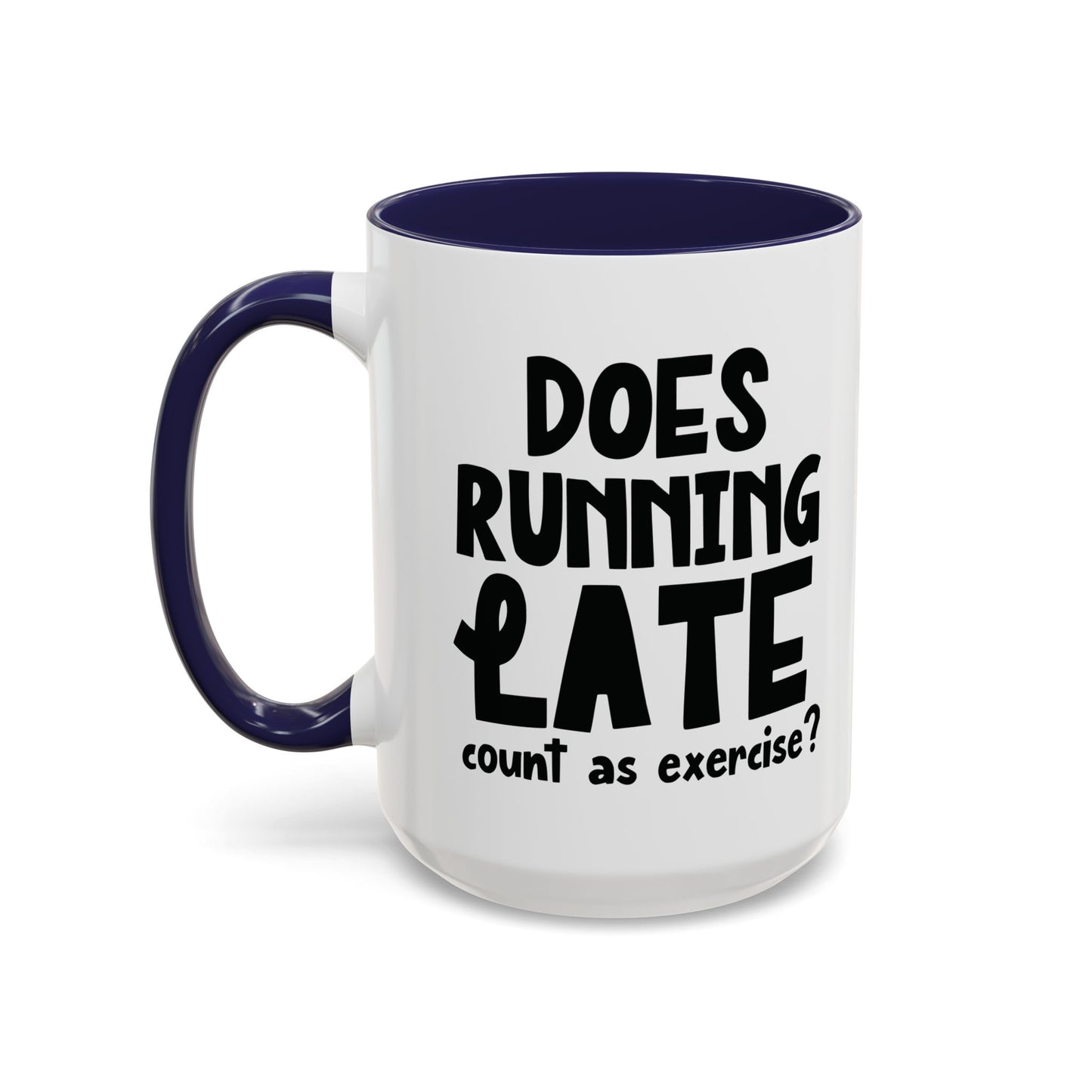 Zählt Zuspätkommen als Sport? - Zweifarbige Tasse (325 ml/443 ml)