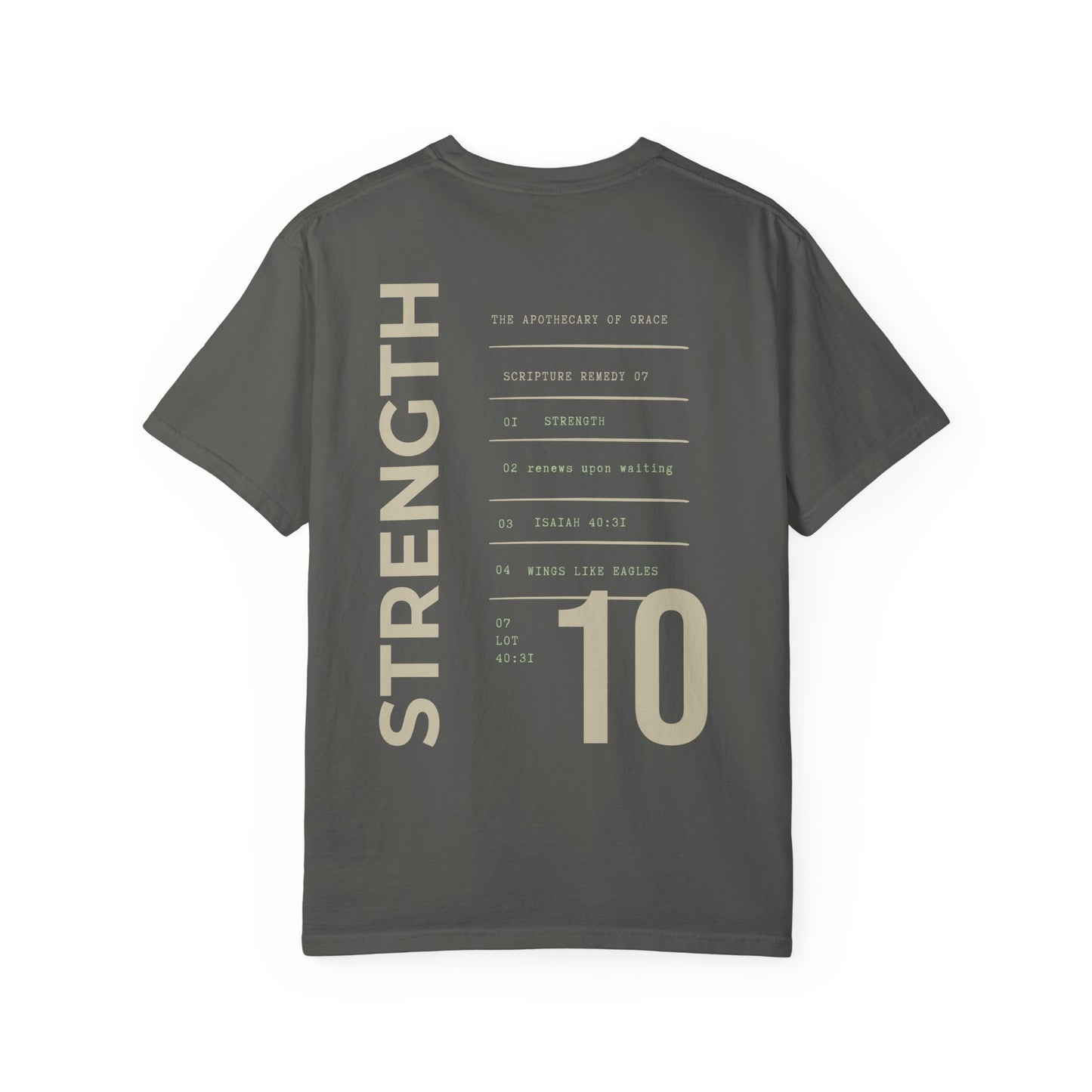 Strength - Personalized Number Scripture Unisex T-Shirt, Isaiah 40:31 Bible Verse Tee, Christian Gift for Caregivers, Modern Streetwear Faith