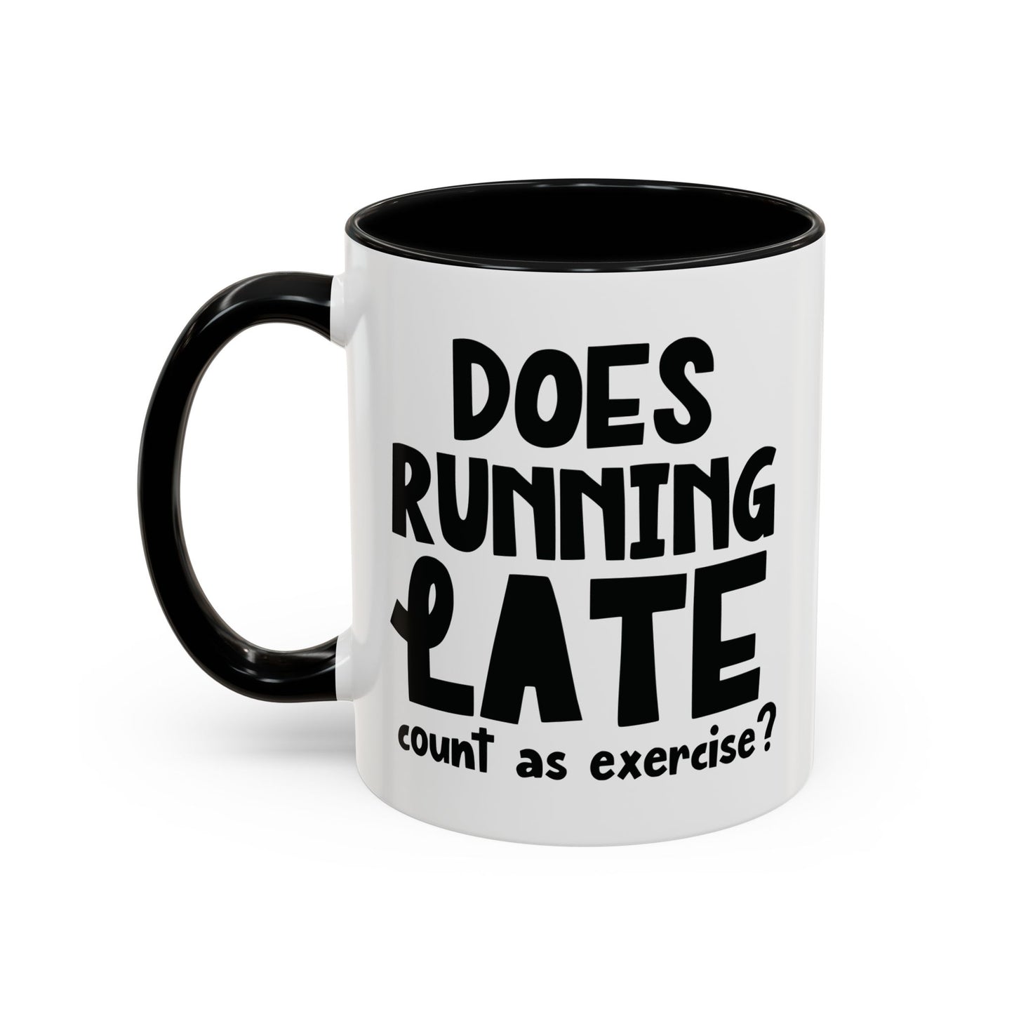 Zählt Zuspätkommen als Sport? - Zweifarbige Tasse (325 ml/443 ml)