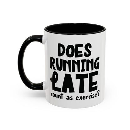 Zählt Zuspätkommen als Sport? - Zweifarbige Tasse (325 ml/443 ml)