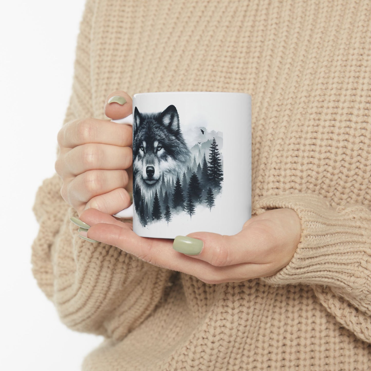 Wolf Forest - Weiße Tasse (325ml/444ml)