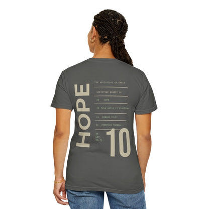Hope - Personalized Number Scripture Unisex T-Shirt, Romans 15:13 Bible Verse Tee, Christian Gift for Long Waits, Modern Streetwear Faith