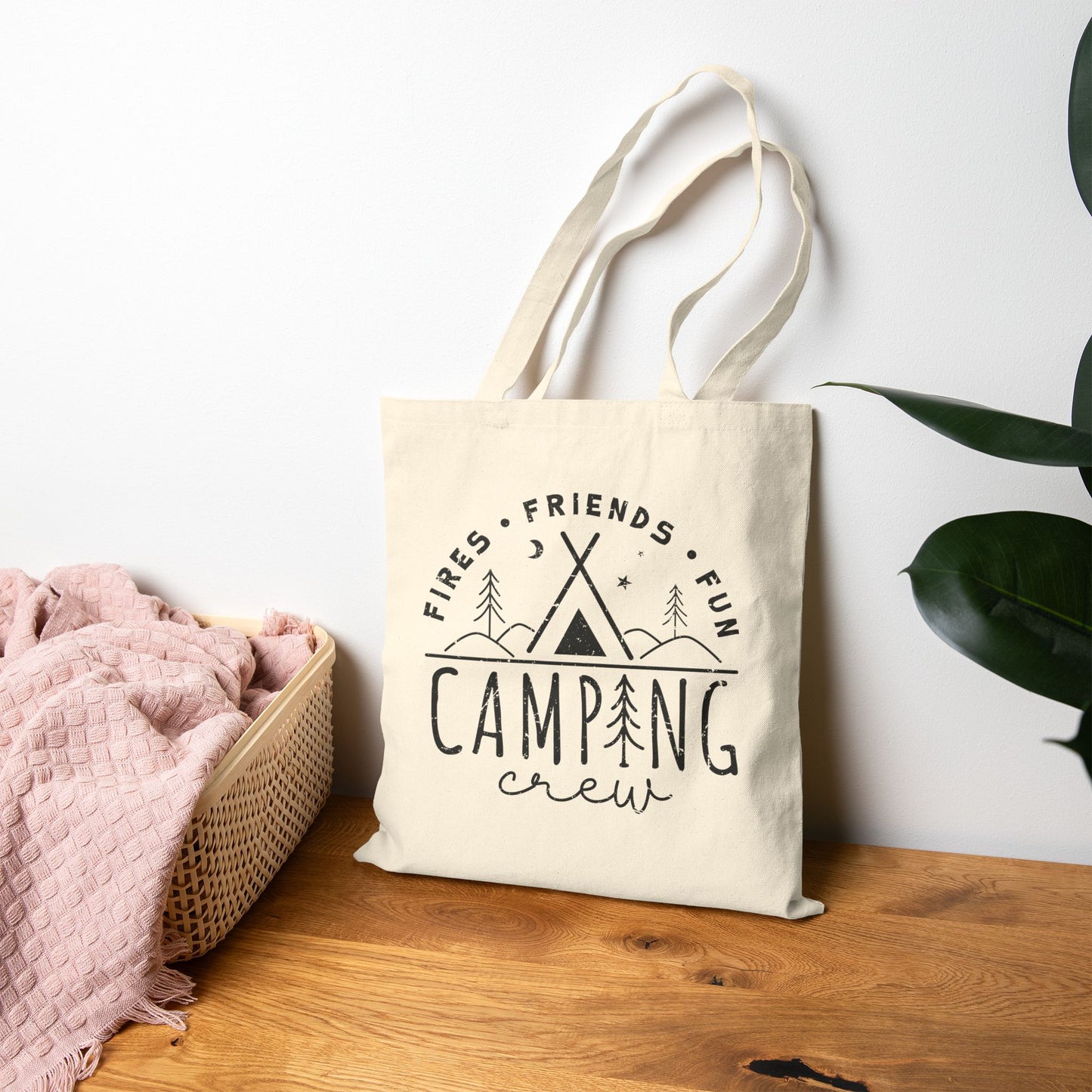 Camping-Crew – Segeltuch-Einkaufstasche