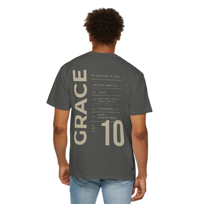 Grace - Personalized Number Scripture Unisex T-Shirt, 2 Corinthians 12:9 Bible Verse Tee, Christian Gift for Recovery, Modern Streetwear Faith